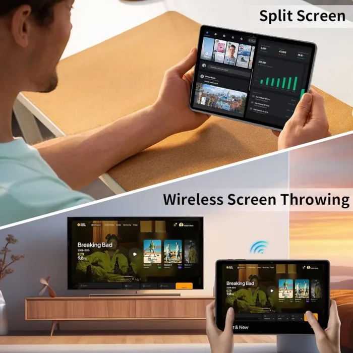 2025 Upgraded Android 14 Tablet 11inch, 12GB+128GB+512GB, Support Face Unlock,18W Fast Charging with 8000mAh Large Battery ,Dual WiFi6, Dual Camera,Octa-Core CPU, Bluetooth,HD Touchscreen Display
