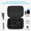 co2CREA Osmo Mobile 7P/7 Gimbal Stabilizer Hard Case - Waterproof Travel Storage Box with Custom Foam Insert & Mesh Pocket for DJI OM Mobile 7P Smartphone Gimbal, Accessories, Cables (Black Case)