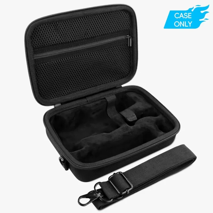 co2CREA Osmo Mobile 7P/7 Gimbal Stabilizer Hard Case - Waterproof Travel Storage Box with Custom Foam Insert & Mesh Pocket for DJI OM Mobile 7P Smartphone Gimbal, Accessories, Cables (Black Case)