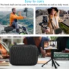 co2CREA Osmo Mobile 7P/7 Gimbal Stabilizer Hard Case - Waterproof Travel Storage Box with Custom Foam Insert & Mesh Pocket for DJI OM Mobile 7P Smartphone Gimbal, Accessories, Cables (Black Case)