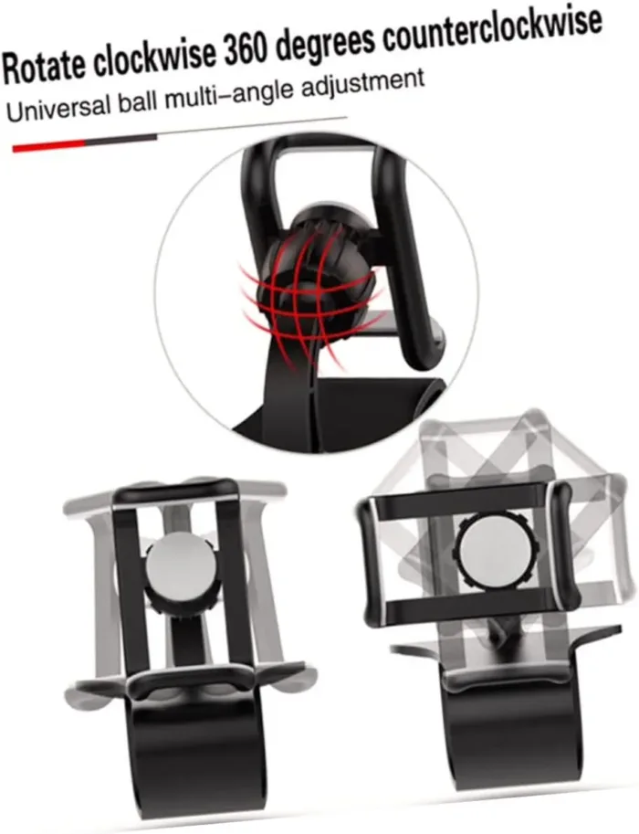 360Degree Car Phone Holder Snap Type Rotation Mobile Phone Bracket for Dashboard Easy Installation Compatible with All Smartphones