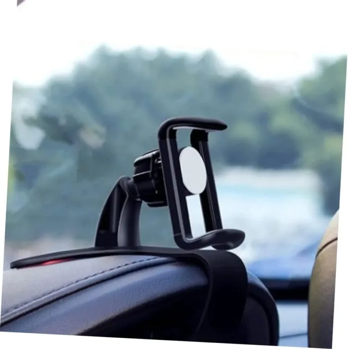 360Degree Car Phone Holder Snap Type Rotation Mobile Phone Bracket for Dashboard Easy Installation Compatible with All Smartphones