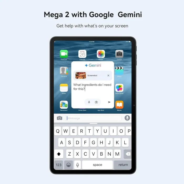 Blackview Android 15 Tablet Mega2 2025, 12 inch Android Tablet with FHD+2K Display, 24GB RAM + 256GB ROM, 9000mAh, Pen &Case, Octa-core Unisoc T615, Widevine L1, Google GMS, Gray