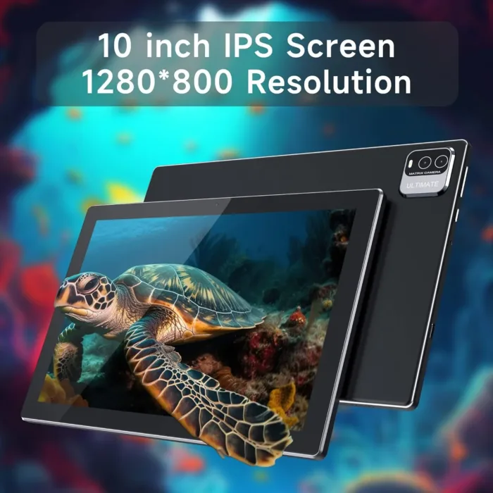 YQSAVIOR Tablet 10.1 inch Android 13, RAM 10GB(4GB+6GB Expand) +64GB ROM+1TB Expandable Computer Tablets PC, MTK8768 Octa-CORE 2.2GHZ, IPS 1280 * 800 Screen, 2+8MP Dual Camera, WiFi, BT, Black