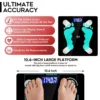 Digital Simple Bathroom Scale, Practical Body Fat Scale with Led Display, Body Composition Analyzer with Smartphone Application (Black)