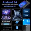 10.1'' Android 14 Tablet, Black, 10GB RAM+64GB ROM, Widevine L1, HD IPS Display, 6000mAh Battery, Dual-Band Wi-Fi, Bluetooth 5.0, 1TB Expandable Storage