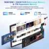 2025 Tablet 11 Inch Screen 2K Tablet Octa-Core 2.0 GHz,16GB RAM+256GB ROM+TF 1TB /2000 * 1200 Pixel/8MP+20MP+2MP Macro/10000 mAh/5G WiFi Metal Cover with Mouse Keyboard Brown