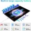 2025 Tablet 11 Inch Screen 2K Tablet Octa-Core 2.0 GHz,16GB RAM+256GB ROM+TF 1TB /2000 * 1200 Pixel/8MP+20MP+2MP Macro/10000 mAh/5G WiFi Metal Cover with Mouse Keyboard Brown