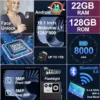 2025 Android 14 Tablet 22GB RAM 128GB ROM 1TB Expand, 10.1 inch 8000mAh Octa-Core Tablet with Keyboard & Mouse, HD IPS Display, 5G Wi-Fi, Bluetooth 5.0, GPS, Widevine L1, Split Screen -Metal Black