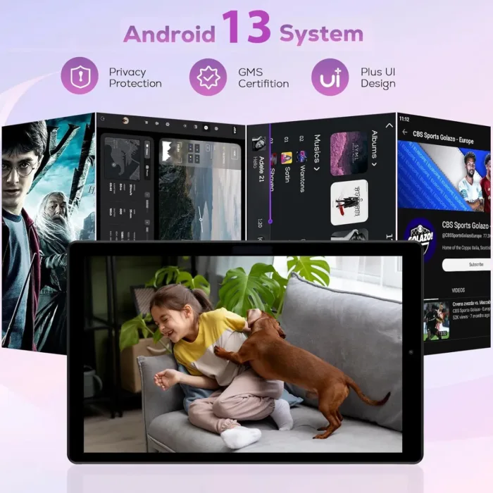 2025 Android 13 Tablets,10.1-inch Tablet with 128GB ROM,19GB RAM,1TB Expand, 2.0GHz CPU, 1920*1200 Incell screen, 8000mAh, 8+13MP WiFi BT5.0 GPS Android Tablet with Keyboard and Mouse - Black