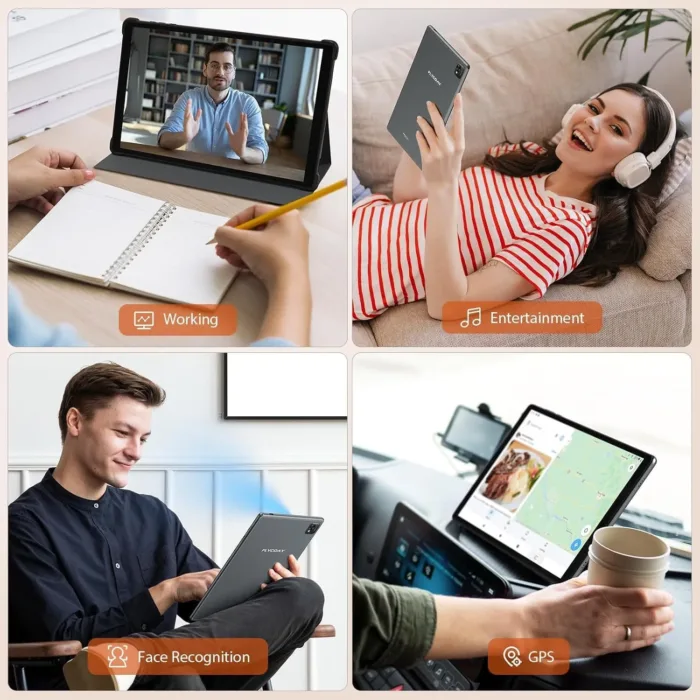 2025 Android 13 Tablets,10.1-inch Tablet with 128GB ROM,19GB RAM,1TB Expand, 2.0GHz CPU, 1920*1200 Incell screen, 8000mAh, 8+13MP WiFi BT5.0 GPS Android Tablet with Keyboard and Mouse - Black