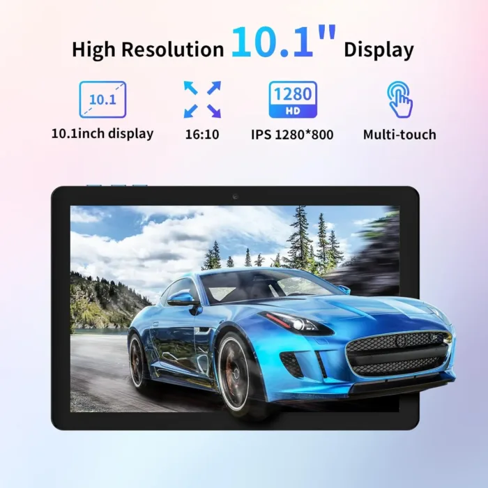 AWOW 10 inch Android 14 Tablet: 2025 8-Core CPU 8GB RAM 64GB ROM 1TB Expandable Widevine L1 Android Tablet 7000mAh Battery OTG IPS Face Recognition, Metal Body + Stand Case