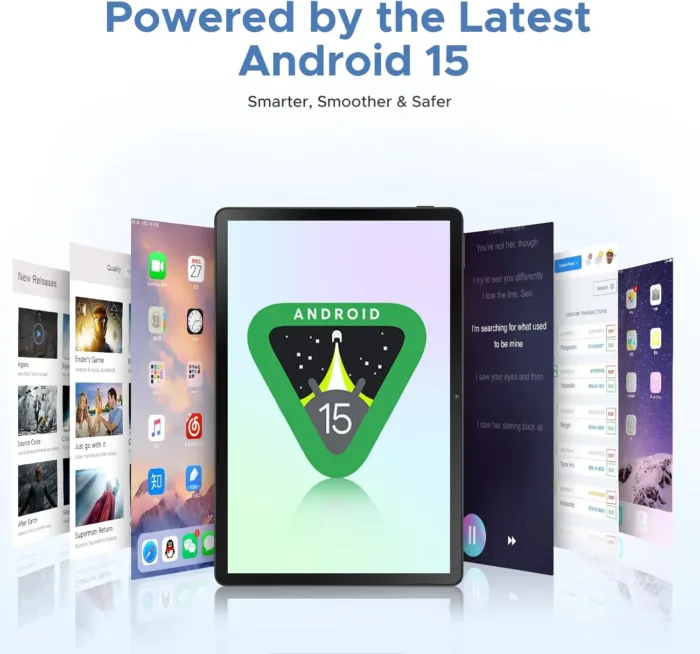 DOOGEE U11 Pro Android 15 Tablet, 11 inch Tablet,30GB+256GB/2TB TF Octa-Core,90Hz Display, 8580mAh, Netflix 1080P, Bluetooth 5.0+5G WiFi,Widevine L1,13MP+5MP, Face ID/OTG