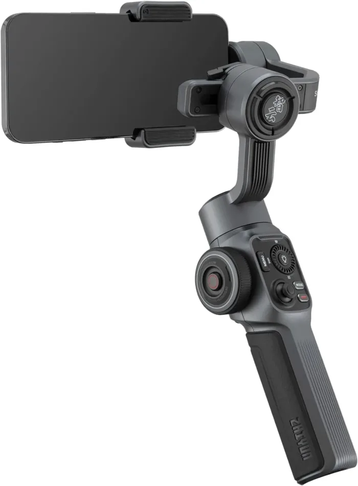 Zhiyun Smooth 5 Smartphone Gimbal Stabilizer for iPhone 14 Pro Max Plus 13 Mini 12 11 XS X XR 8 Professional 3-Axis Phone Gimbal Video Stabilizer with Face Object Tracking Timelapse