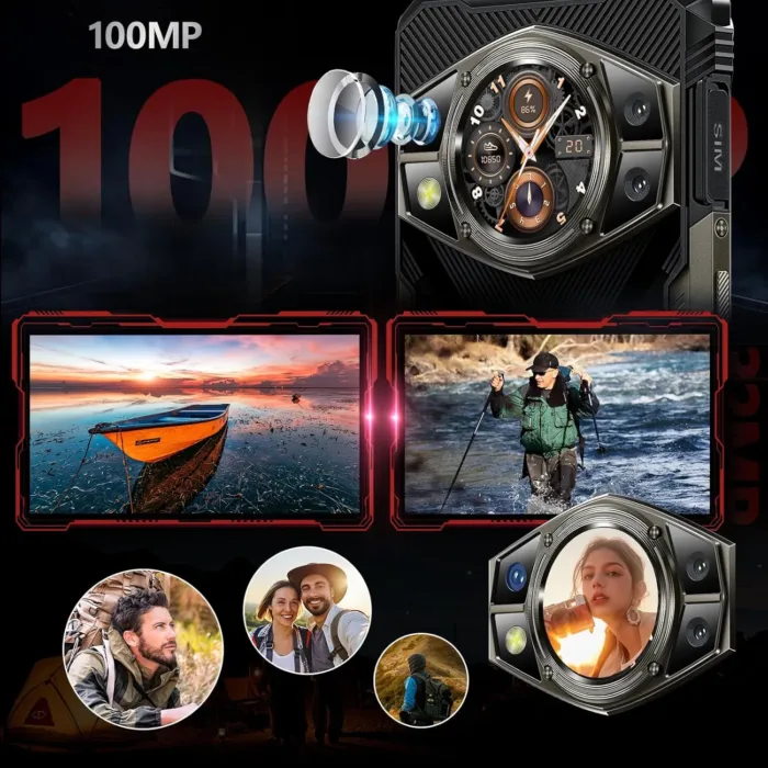 CUBOT KingKong AX 2024 Rugged Phone Unlocked-Android 14/ MTK G99/ 24GB RAM+256GB ROM Dual SIM Smartphone/ 6.58" &1.32" Dual Screen/100MP Rugged Smartphone/ IP68 IP69K Waterproof Cell Phone/33W/GPS/NFC