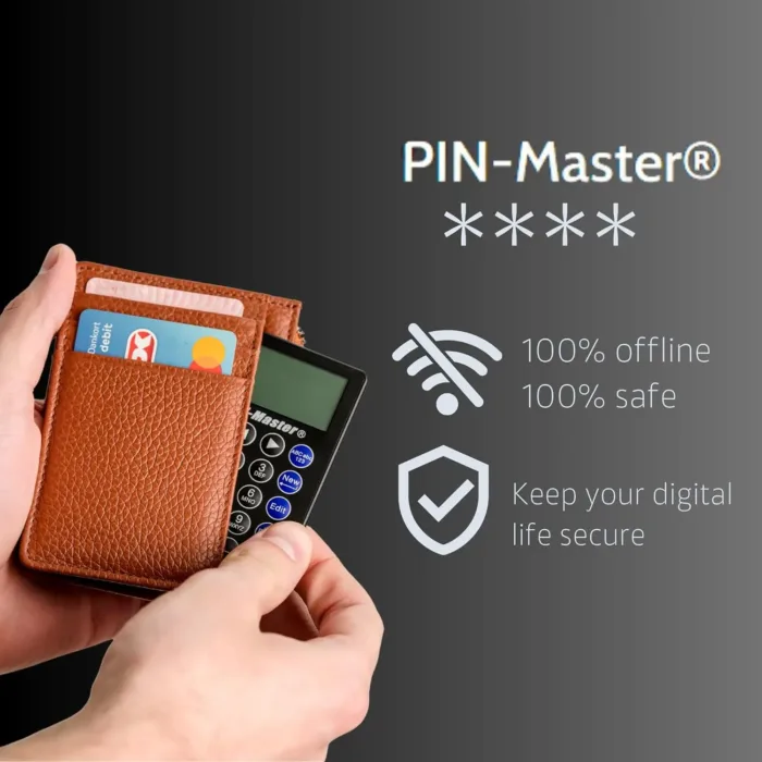 Password Keeper (150 Codes – 60 Characters Each) - Low Tech Electronic PIN Code & Password Organizer (Credit Card Size 3.370 in x 2.125 in) The Password Journal Device fits in Your Wallet - Image 8