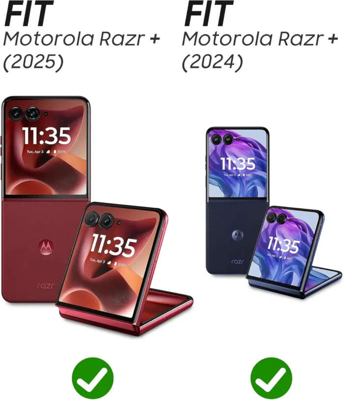 Vizvera for Motorola Razr+(Plus) 2025 Case with Hinge Cover,Built-in Screen Protector Shockproof All-Inclusive Smartphone Cover Wireless Charging for Motorola Razr+(Plus) 2025(Green)