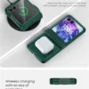 Vizvera for Motorola Razr+(Plus) 2025 Case with Hinge Cover,Built-in Screen Protector Shockproof All-Inclusive Smartphone Cover Wireless Charging for Motorola Razr+(Plus) 2025(Green)