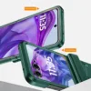 Vizvera for Motorola Razr+(Plus) 2025 Case with Hinge Cover,Built-in Screen Protector Shockproof All-Inclusive Smartphone Cover Wireless Charging for Motorola Razr+(Plus) 2025(Green)