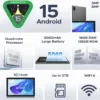 DOOGEE U10 10 inch Tablet with Keyboard, Android 15 Tablet 16GB+128GB/2TB Expand, 2.0GHz Quad Core Gaming Tablets,5060mAh,1280x800 IPS HD Touchscreen,WiFi 6,Dual Camera,BT5.0,Widevine L1,Purple