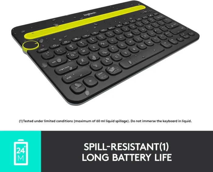 Bluetooth Multi-Device Keyboard K480 - Switch typing between your computer, phone, and tablet