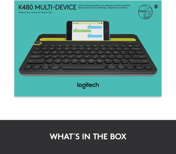 Bluetooth Multi-Device Keyboard K480 - Switch typing between your computer, phone, and tablet