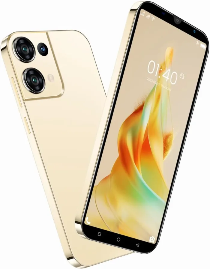 Cheap Mobile Phones, 5.0" IPS Display, Android 9.0, Dual SIM Dual Camera, Quad Core, 16GB ROM【Expandable up to 128GB】, Support WiFi/Bluetooth/FM, Face Unlocked Phones (Reno9pro-Gold)