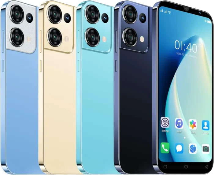 Cheap Mobile Phones, 5.0" IPS Display, Android 9.0, Dual SIM Dual Camera, Quad Core, 16GB ROM【Expandable up to 128GB】, Support WiFi/Bluetooth/FM, Face Unlocked Phones (Reno9pro-Gold)