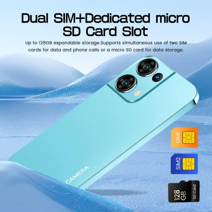 Cheap Mobile Phones, 5.0" IPS Display, Android 9.0, Dual SIM Dual Camera, Quad Core, 16GB ROM【Expandable up to 128GB】, Support WiFi/Bluetooth/FM, Face Unlocked Phones (Reno9pro-Gold)