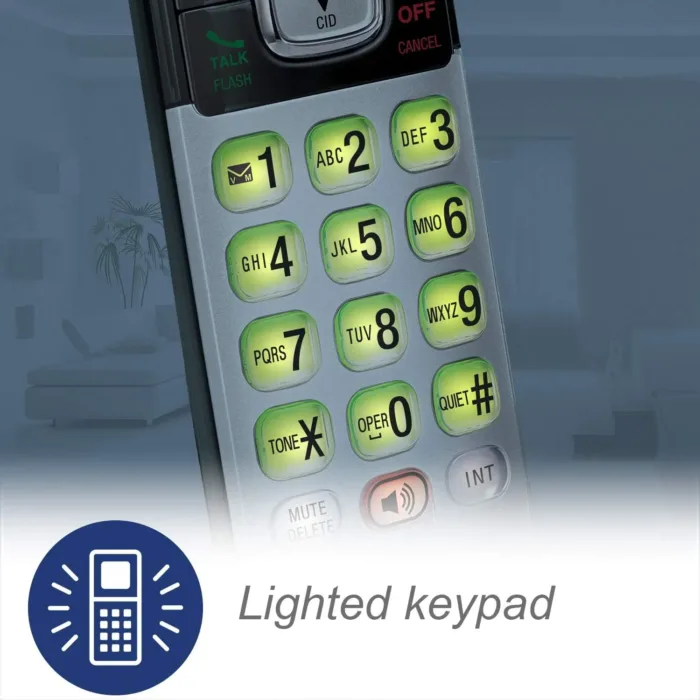 VTech CS6719-2 2-Handset Cordless Phone with Caller ID/Call Waiting, Handset Intercom & Backlit Display/Keypad, Silver - Image 5