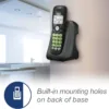 [New] VTech VG131-11 DECT 6.0 Cordless Phone - Bluetooth Connection, Blue-White Display, Big Buttons, Full Duplex, Caller ID, Easy Wall Mount, 1000ft Range (Black)