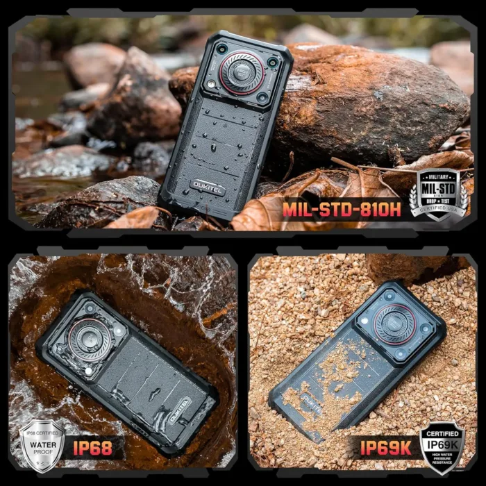 OUKITEL WP36 Pro Rugged Phone Unlocked- 24GB+256GB Cell Phone, 10600mAh Battery, 6.52" Display Smartphone, 13MP Camera, 128dB Loud Speaker, 4G Dual SIM Android 14 Phones, IP68/69K/NFC/OTG/GPS/T-Mobile - Image 9