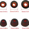 6 Pairs Premium Ear Tips for JBL Tune TWS Earbuds in Ear Tips, Soft Silicone Washable Noise Reducing Secure fit for June 230NC TWS/Tune 125TWS /Tune 130NC TWS Free X, Fit in Case, Buds Tips Black