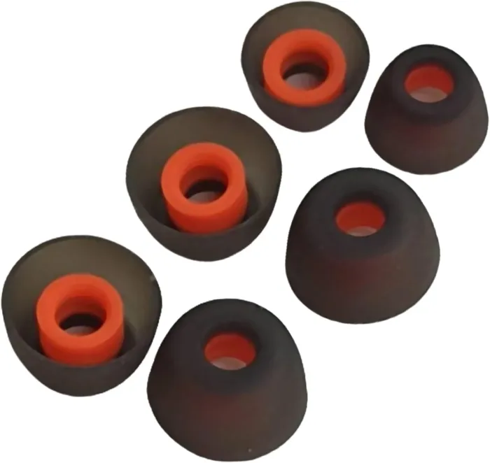 6 Pairs Premium Ear Tips for JBL Tune TWS Earbuds in Ear Tips, Soft Silicone Washable Noise Reducing Secure fit for June 230NC TWS/Tune 125TWS /Tune 130NC TWS Free X, Fit in Case, Buds Tips Black