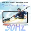 DOOGEE N55 Unlocked Cell Phone(2025), 9GB RAM+128GB ROM/1TB Android Phone, 90Hz+6.56" HD Android 14 Phone, 5150mAh, Octa Core, 13MP+8MP, 4G Dual SIM,Face Unlock,Widevine L1,OTG, T-Mobile(Natural)