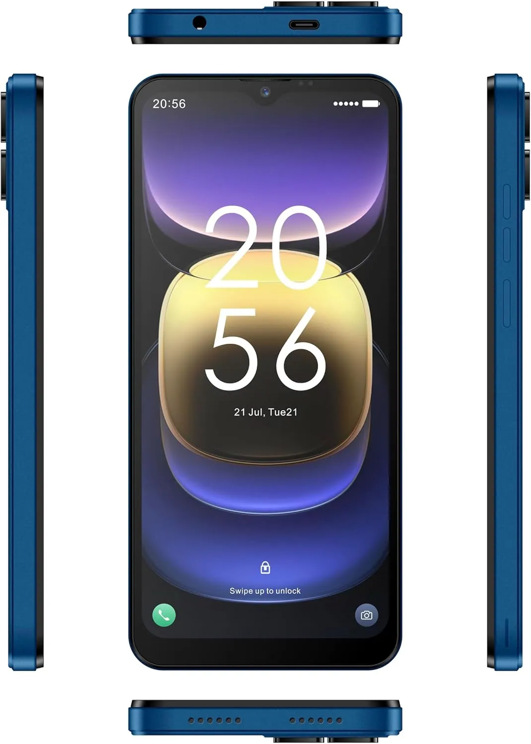 J24 Unlocked Smartphone, 6.5” HD+ Display, 4G LTE, Android 14, Octa-Core, 3GB RAM + 32GB Storage (Expandable 256GB), 3000mAh Battery, Dual SIM, Type-C, Includes Charger & Case - Image 3