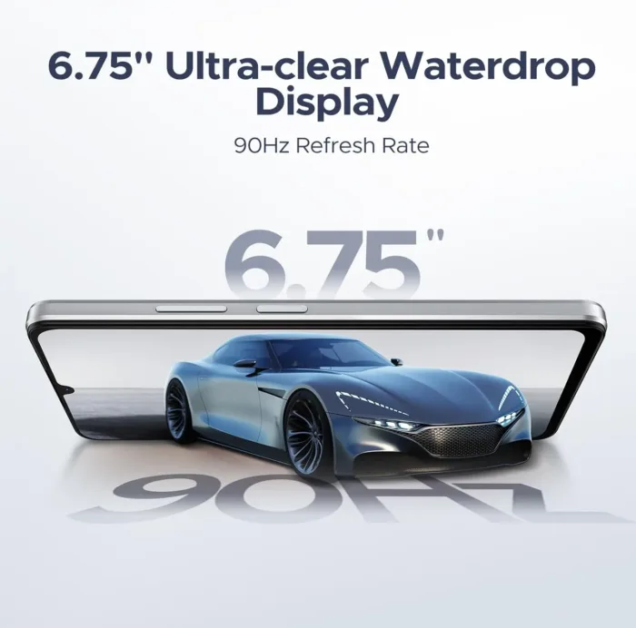 DOOGEE Note 58 Unlocked Cell Phone,Android 15 Smartphone with 32GB+128GB/2TB TF Expand,6250mAh Battery, 6.75"HD+ 90Hz Cellphone,4G Dual SIM Mobile Smart Phones, Widevine L1/NFC/OTG/Face Unlock,Natural