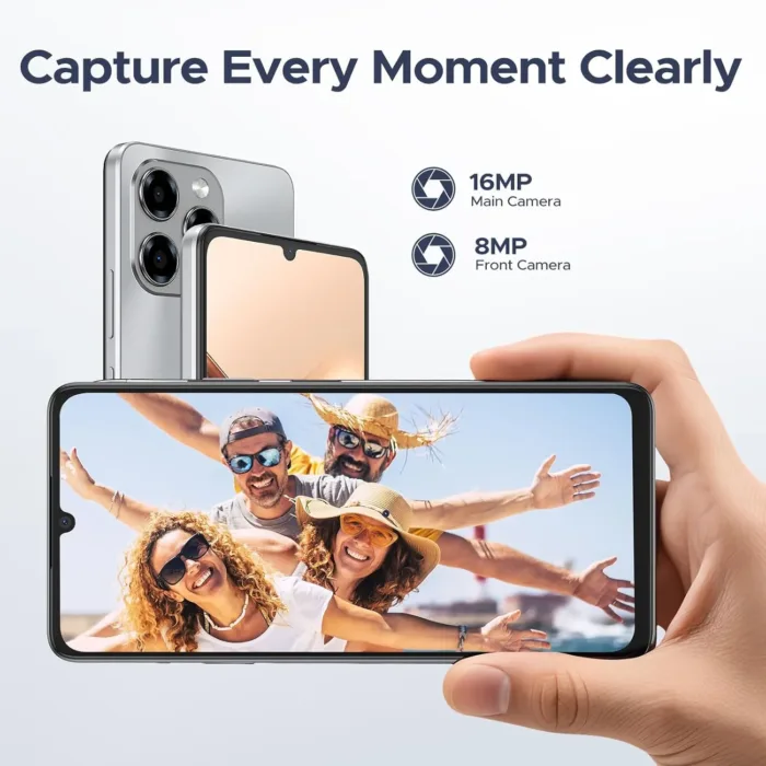 DOOGEE Note 58 Unlocked Cell Phone,Android 15 Smartphone with 32GB+128GB/2TB TF Expand,6250mAh Battery, 6.75"HD+ 90Hz Cellphone,4G Dual SIM Mobile Smart Phones, Widevine L1/NFC/OTG/Face Unlock,Natural