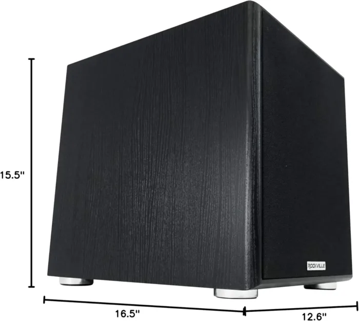 Rockville Rock Shaker 10 Black, 10" Powered Subwoofer, 600W, Deep Bass, Class-D Amp, RCA Inputs, Perfect for Home Theater & Studio - Image 10