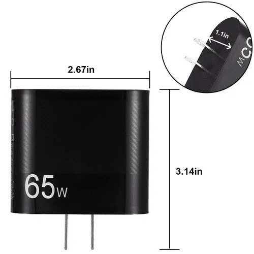 65W Super Fast Charge Wall Charger Adapter 5 USB Port + Type C Charger wholesale