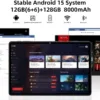 2025 Android 15 Tablet 11inch, 12GB+128GB+512GB, Support Face Unlock,18W Fast Charging with 8000mAh Large Battery,Dual WiFi6, Dual Camera,Octa-Core CPU, Bluetooth,HD Touchscreen Display