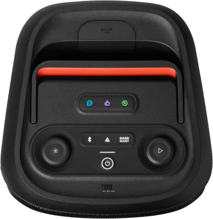 JBL PartyBox Club 120 - Portable Party Speaker with Foldable Handle, Powerful JBL Pro Sound, Futuristic lightshow, Up to 12 Hours of Play time, Splash Proof, Dual Mic & Guitar Inputs (Black) - Image 4