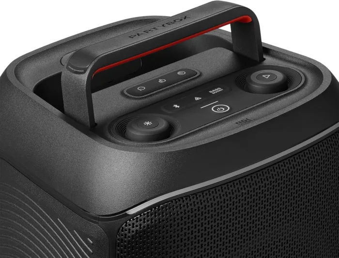 JBL PartyBox Club 120 - Portable Party Speaker with Foldable Handle, Powerful JBL Pro Sound, Futuristic lightshow, Up to 12 Hours of Play time, Splash Proof, Dual Mic & Guitar Inputs (Black) - Image 10