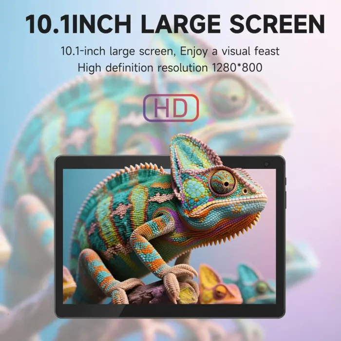 10 inch Android 14 Tablet, 6GB RAM 32GB ROM Powerful Quad-core CPU, 1280*800 Resolution Screen Tablet PC, 8MP Camera, 6000mAh Battery Computer, 2 in 1 Tablets with Keyboard, Case, Mouse, Stylus Laptop