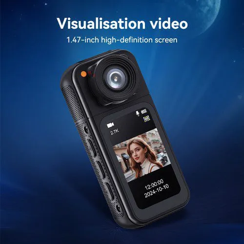 2.7K Thumb WiFi Action Camera, Wearable Body Camera Hands-Free POV Recording