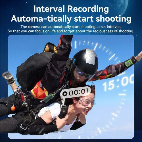 2.7K Thumb WiFi Action Camera, Wearable Body Camera Hands-Free POV Recording