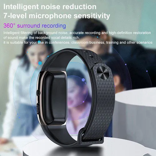 Voice Activated Digital Audio Voice Recorder Bracelet Wrist Watch MP3 Player USA