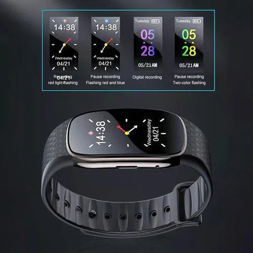 Voice Activated Digital Audio Voice Recorder Bracelet Wrist Watch MP3 Player USA