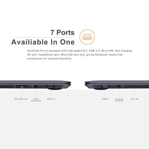 CHUWI- 13.3" Laptop - Intel Celeron 2.8GH- 8GB Memory - 256GB SSD-HDMI Gray