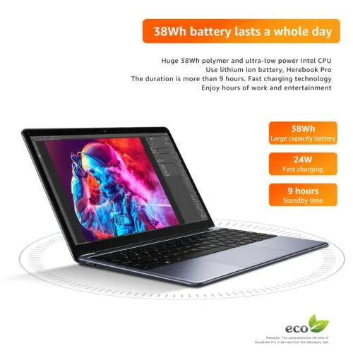 CHUWI- 13.3" Laptop - Intel Celeron 2.8GH- 8GB Memory - 256GB SSD-HDMI Gray